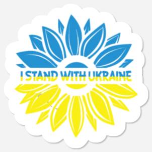 Discover I Stand With Ukraine Sunflower Ukrainian Flag Stickers