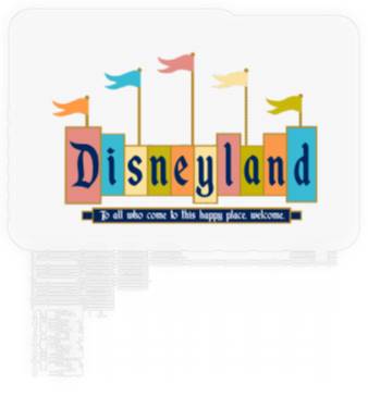 Discover Retro Disneyland Sign Stickers