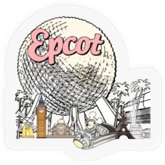 Discover Disney Epcot  Stickers, Epcot World Tour Stickers, Epcot Center 1982 Stickers