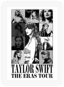 Discover eras tour black and white Stickers
