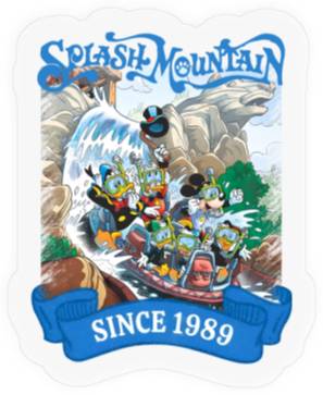 Discover Disney Splash Mountain Vintage Stickers, Splash Mountain,