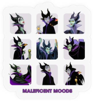 Discover Disney Maleficent Moods Funny Horror Stickers