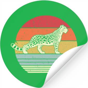 Discover Snow Leopard Sticker. Retro Style Sticker