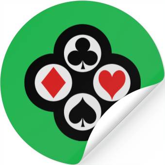 Discover Poker Suits Circle Vector Stickers