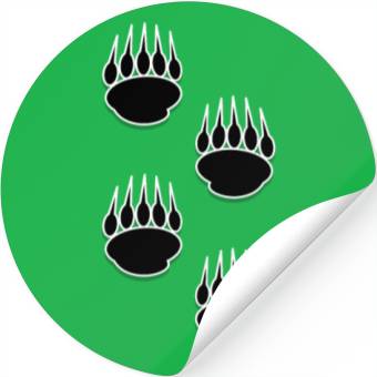 Discover Black Bear Paw Prints Stickers