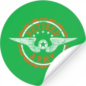 Discover Retired Army Stickers