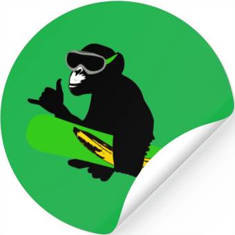 Discover snowboard monkey Stickers