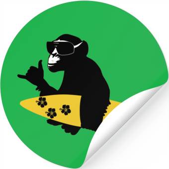 Discover surf monkey Stickers