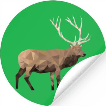 Discover Low Poly Elk Stickers