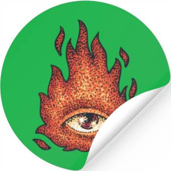 Discover Eye in fire creative design Stickers