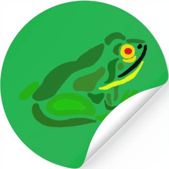 Discover Funky Frog Abstract Art Stickers