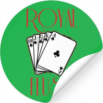 Discover royal flush Stickers