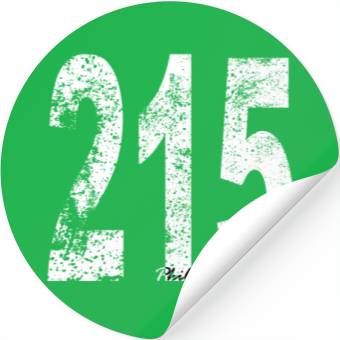 Discover Vintage Philadelphia Area Code 215 Stickers
