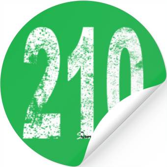 Discover Vintage San Antonio Area Code 210 Stickers