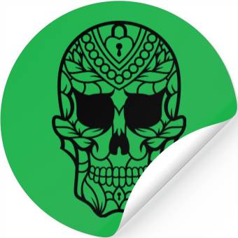 Discover Sugar Skull decorated 35 Stickers