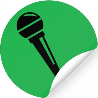 Discover microphone music singer present Stickers