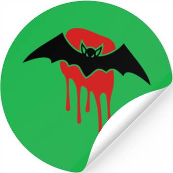 Discover Bat with blood stain Stickers
