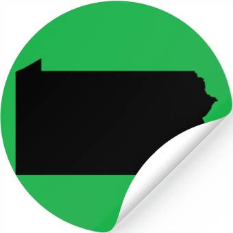 Discover Pennsylvania map Stickers