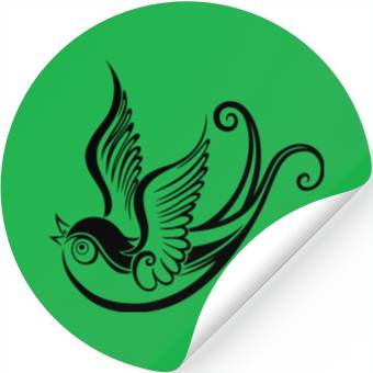 Discover Tattoo swallow, spring time. Stickers
