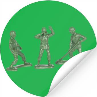 Discover 3 GREEN ARMY MEN Stickers