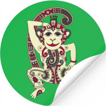 Discover Aztec Monkey Stickers