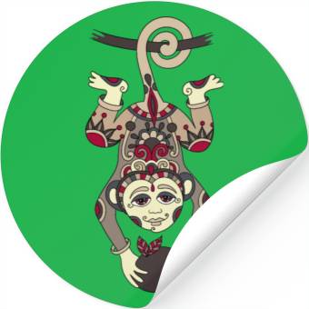 Discover Aztec Monkey Stickers