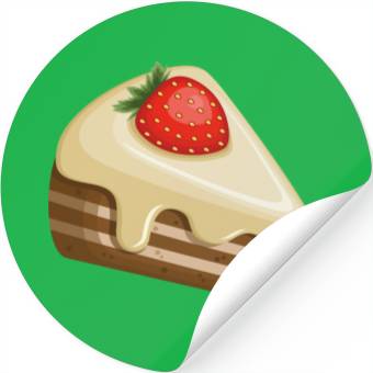 Discover Strawberry cake Stickers