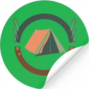 Discover camping logo Stickers