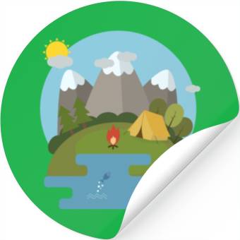Discover camping nature Stickers