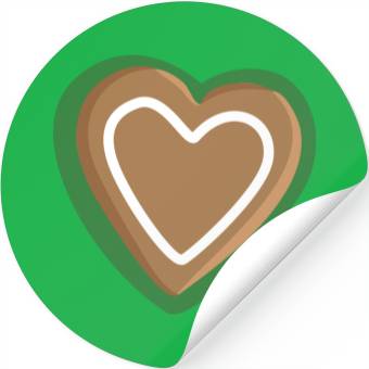 Discover Gingerbread heart Stickers