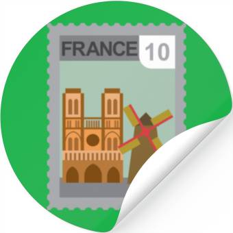 Discover france post stamp Stickers