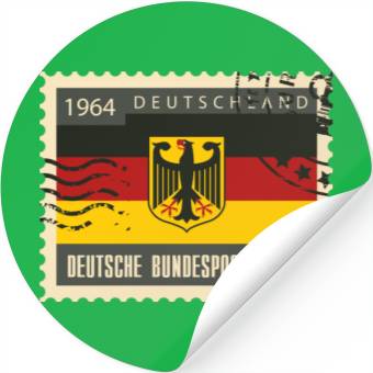 Discover germany post stamp Stickers