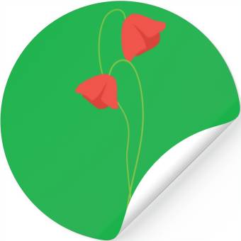 Discover Poppy flower Stickers