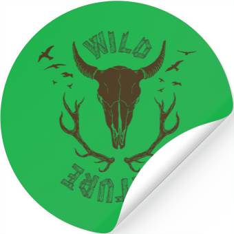 Discover buffalo skull Stickers