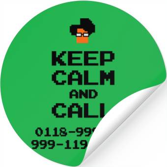 Discover IT Crowd Moss emergency KEEP CALM Stickers
