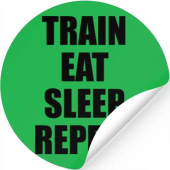 Discover Train Eat Sleep Repeat Stickers