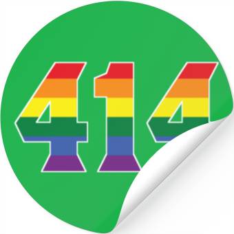 Discover Gay Pride 414 Milwaukee Area Code Stickers