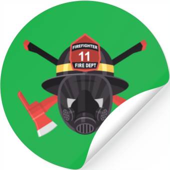 Discover firefighter helmet Stickers