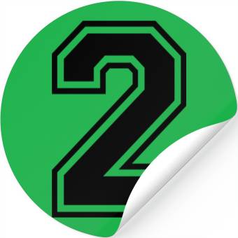 Discover Number 2 two College Style Stickers