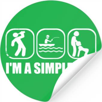 Discover I AM A SIMPLE GUY FISH Stickers