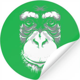 Discover Monkey face Stickers