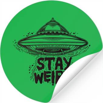 Discover Stay Weird Stickers