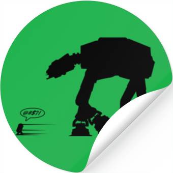 Discover R2D2 vs AT-AT Stickers