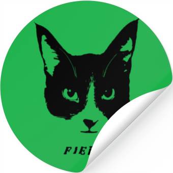 Discover Fierce Cat Face Stickers
