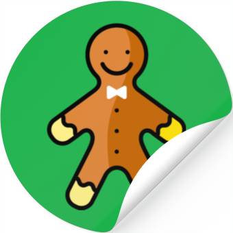 Discover Gingerbread man Stickers