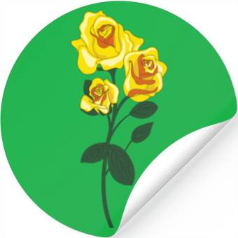 Discover yellow rose Stickers