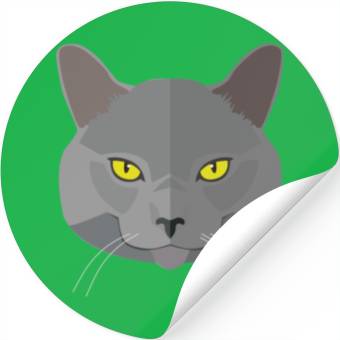 Discover Cat face Stickers