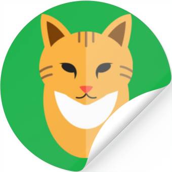 Discover Cat face Stickers