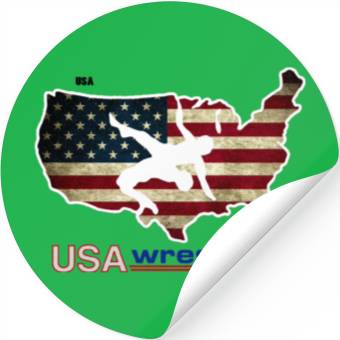 Discover USA Wrestling Stickers