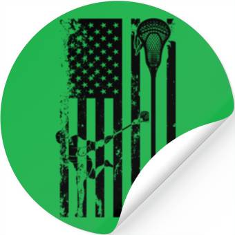 Discover Player Lacrosse Flag Stickers